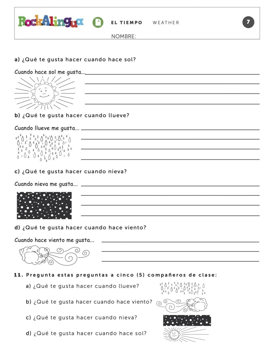 Weather Worksheet For Kids