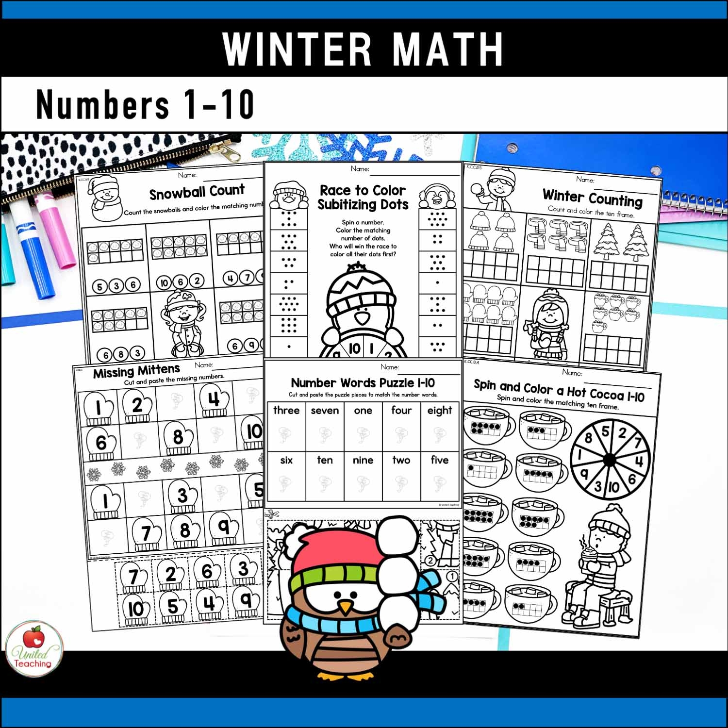 Winter Math Activities Kindergarten Packet United Teaching Winter Math Activities Kindergarten Packet United Teaching