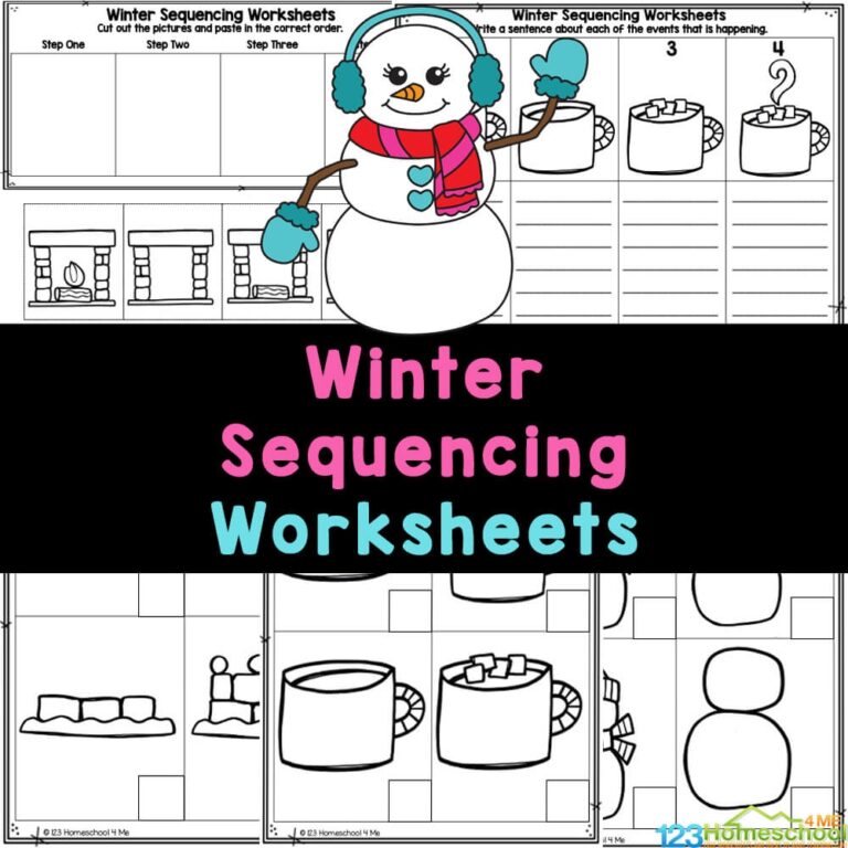 Winter Sequencing Worksheets For Preschoolers Free