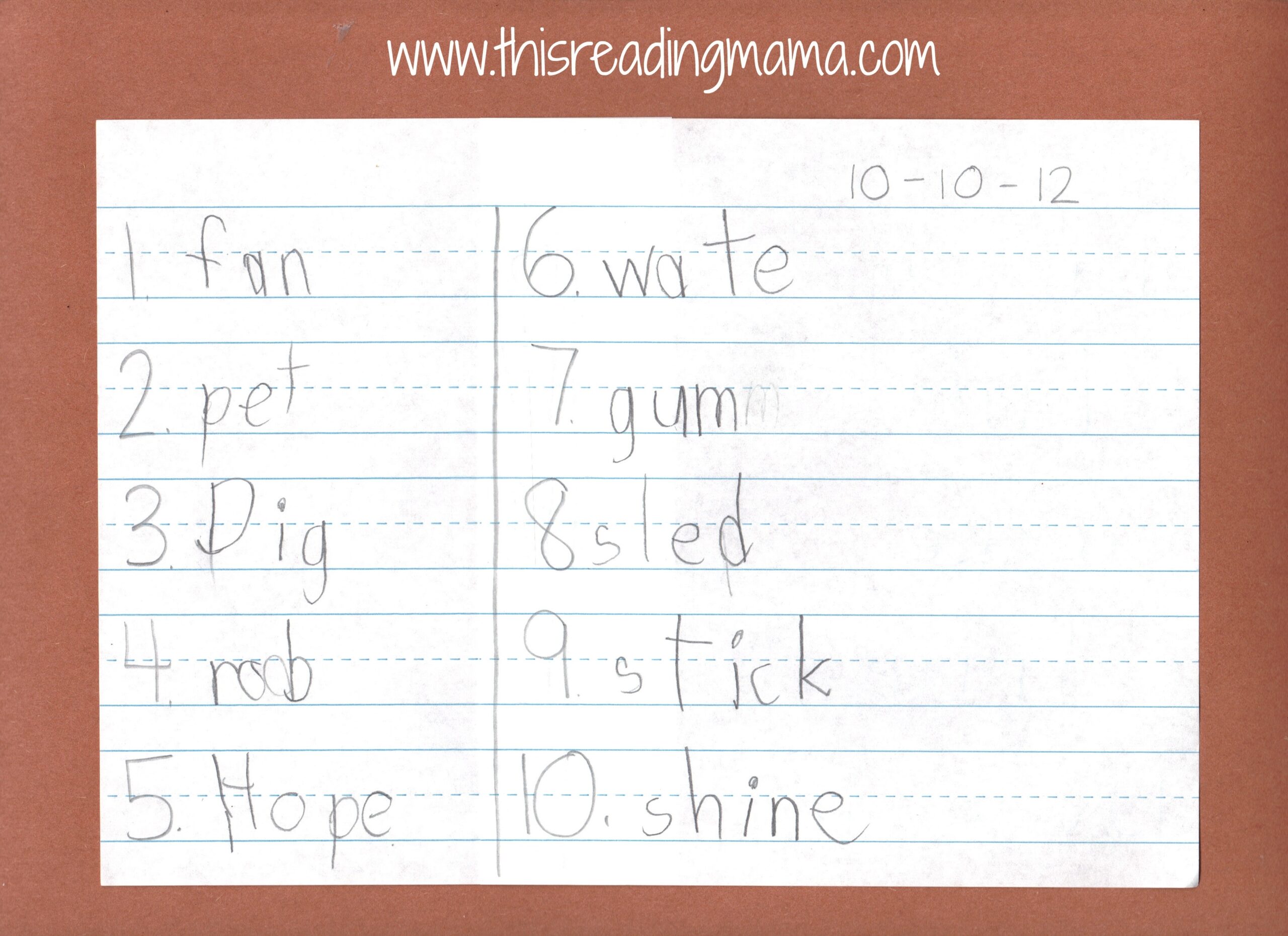 Words Their Way Worksheets Kindergarten