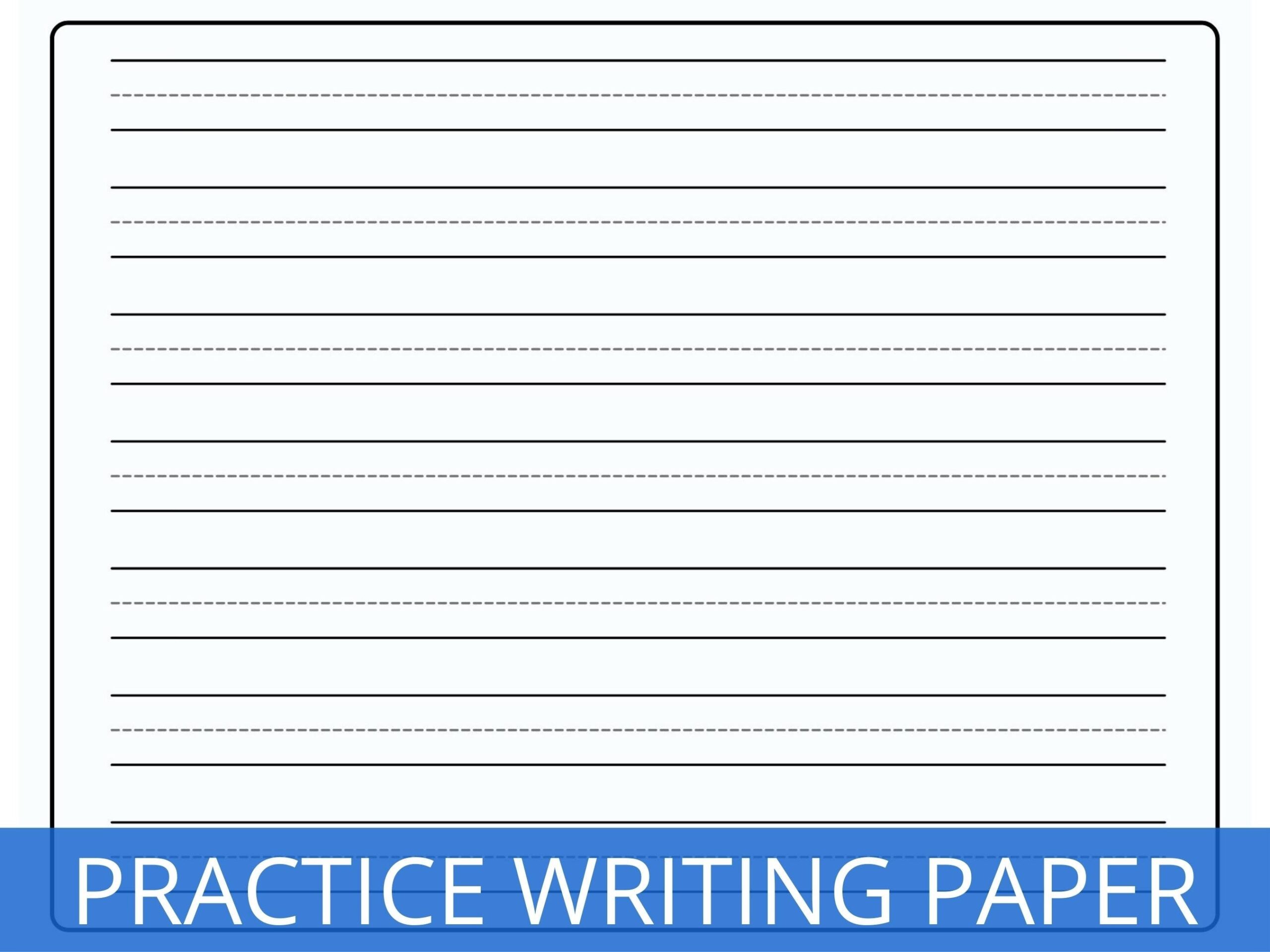 Printable Handwriting Paper For Preschool