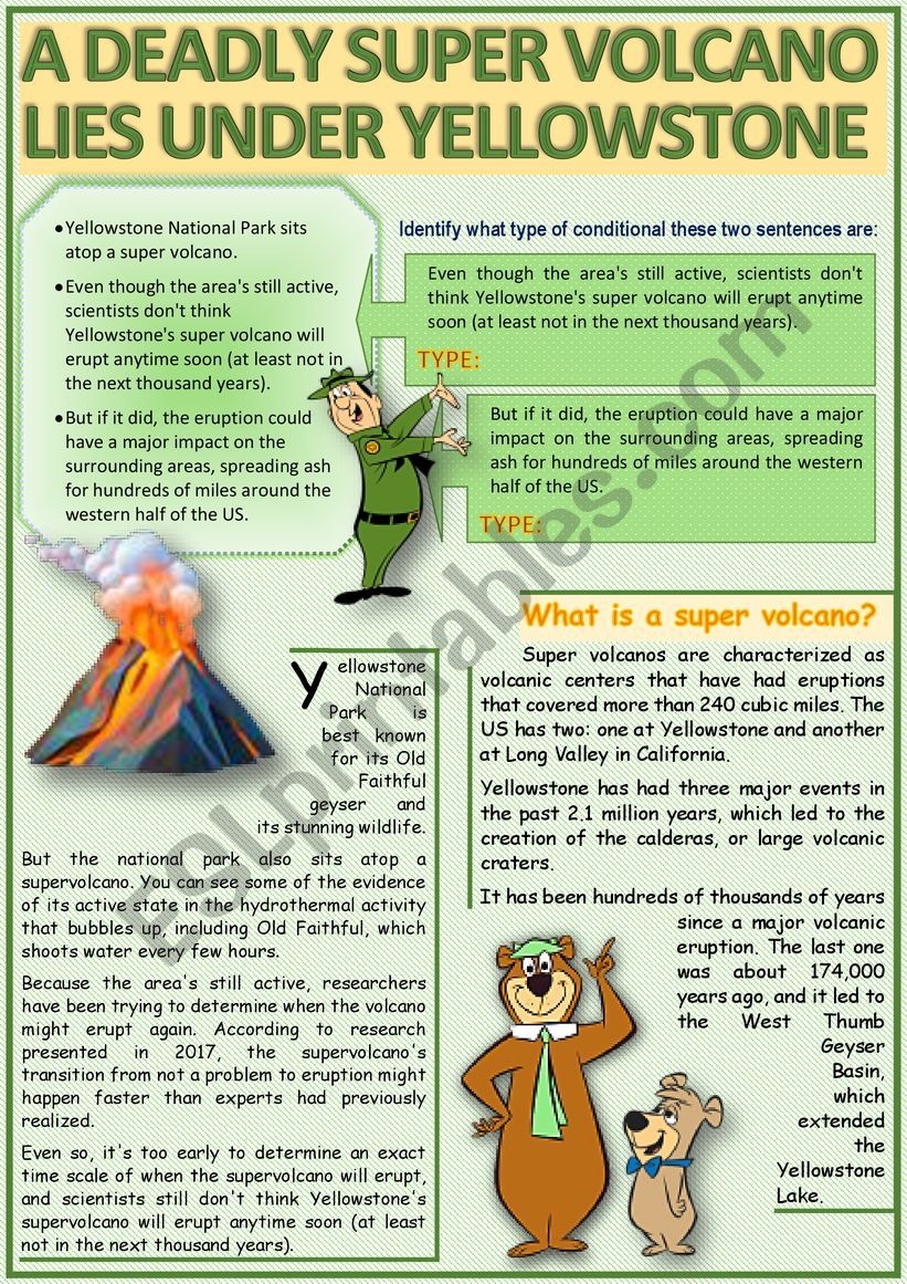 Volcanoes Reading Comprehension Worksheet Volcanoes Reading Comprehension Worksheet